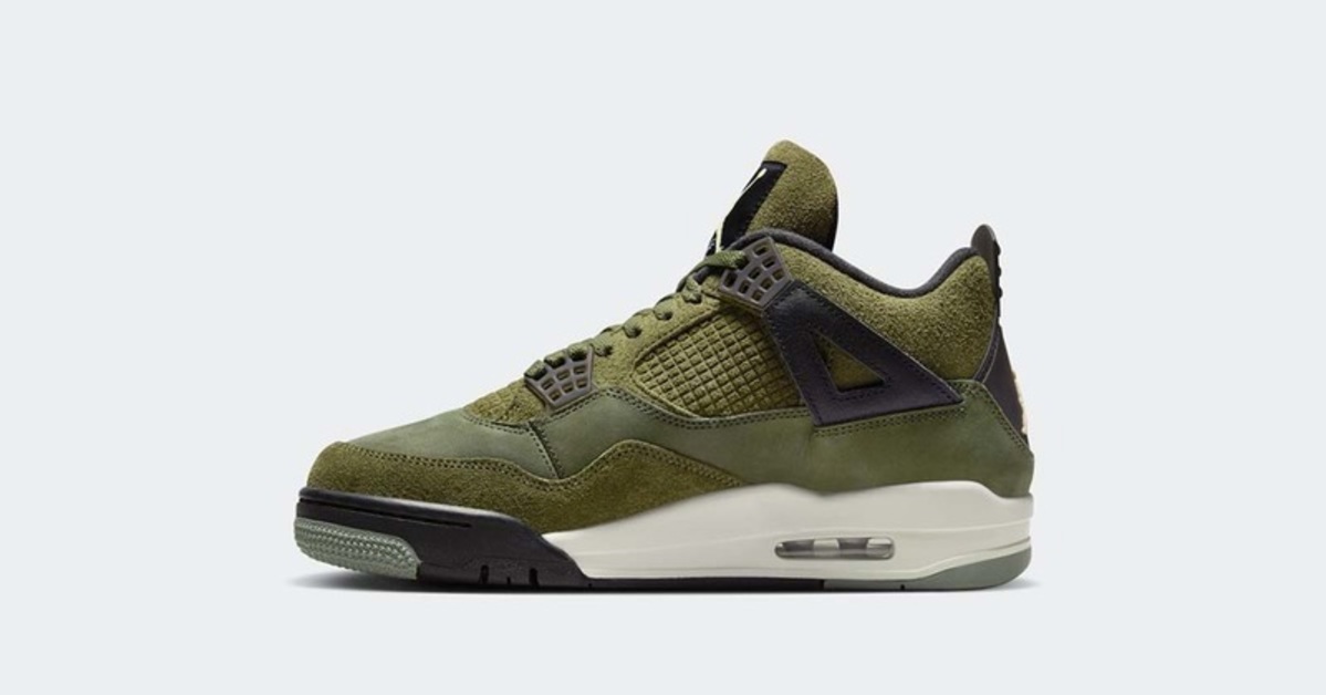 The Air Jordan 4 Craft Medium Olive is Scheduled for Release in